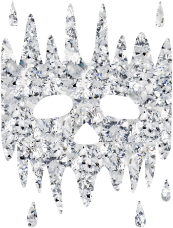 Nadruk czaszka diament - Przód