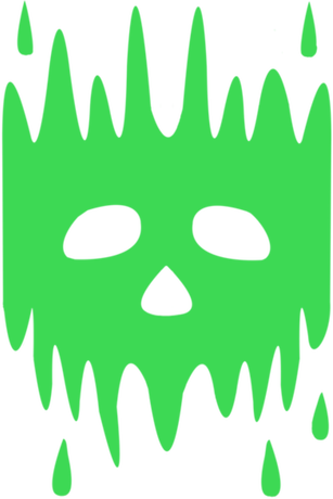 Nadruk czaszka zielona - Przód