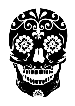 Nadruk Sugar Skull - Przód