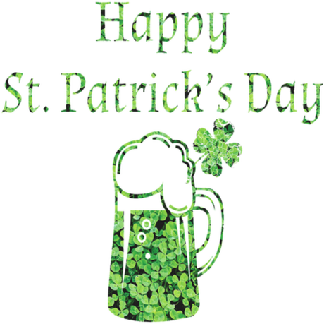 Nadruk Happy St. Patrick's Day - Green Beer - Przód