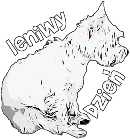 Nadruk Damska Leniwy Dzień Westie West Highland White Terrier 10 - Przód