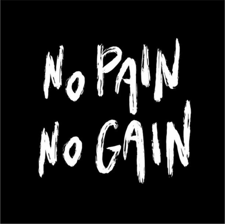Nadruk Siłownia motywacja, No Pain No Gain - Przód