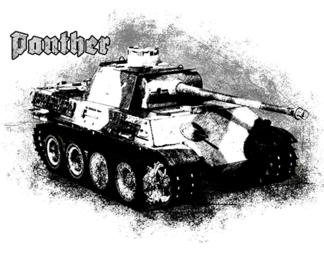 Nadruk Bolt Action Panzer Aces Panther Ausf G - Przód