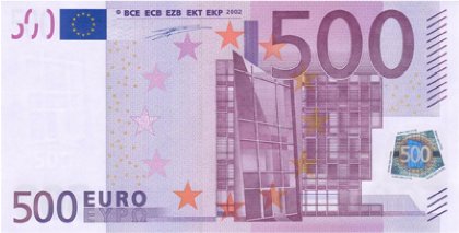 Nadruk 500 euro - Przód