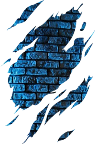 Nadruk Mur Blue - Przód