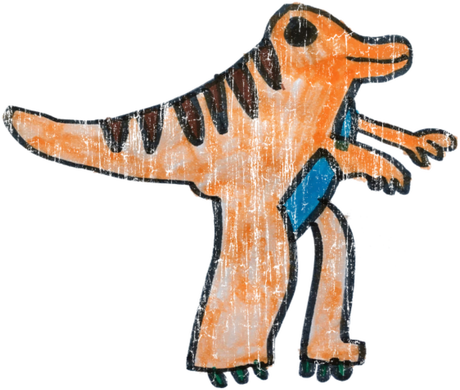 Nadruk Dinozaur bez nazwy - Przód