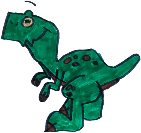 Nadruk Młody tyranozaur - Przód