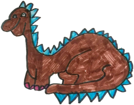 Nadruk DInozaur odpoczywa - Przód