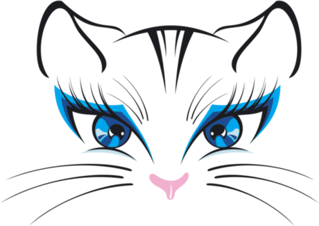 Nadruk kotka z niebieskimi oczkami dla kobiety - Przód