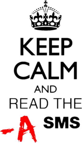 Nadruk Keep Calm and Read the SMS - Przód