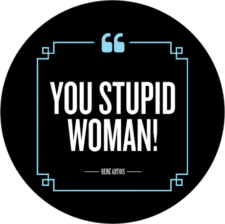 Nadruk You Stupid Woman - Przód