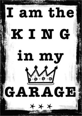 Nadruk King in garage - Przód