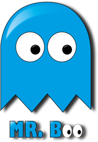 Nadruk Mr.Boo (niebieski) - Przód