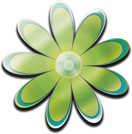 Nadruk Green flower - Przód