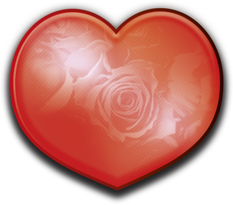 Nadruk Red Heart (rose) - Przód