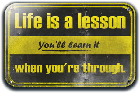 Nadruk Life is a lesson (yellow) - Przód