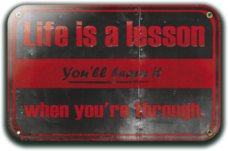 Nadruk Life is a lesson (red) - Przód