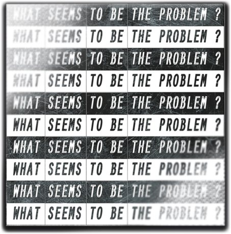 Nadruk What seems to be the problem ? (square) - Przód