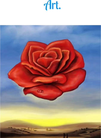 Nadruk Kopia  Rose meditative [obraz z tyłu] - Tył