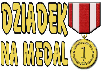 Nadruk DZIADEK NA MEDAL - Przód