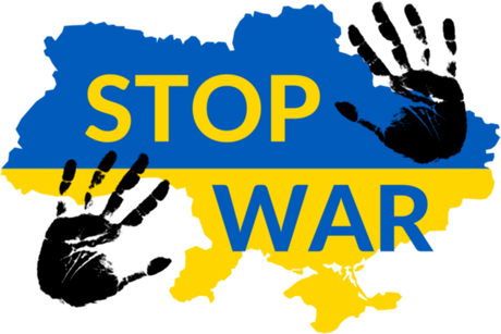 Nadruk Stop Wojnie na Ukrainie - Stop War - Przód