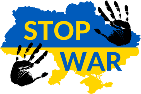 Nadruk Stop Wojnie na Ukrainie - Stop War - Przód