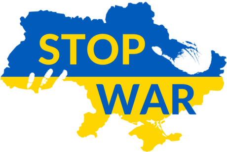 Nadruk Stop Wojnie na Ukrainie - Stop War - Przód