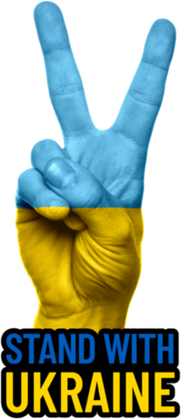 Nadruk Jesteśmy z Ukrainą - Stand with Ukraine - Przód