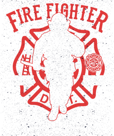 Nadruk Fire Fighter - Przód