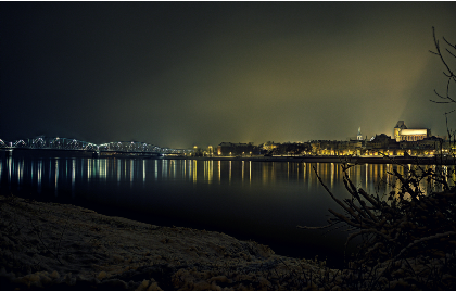 Nadruk ze zdjęciem Panoram Torunia. - Przód