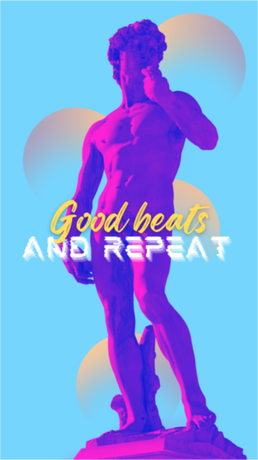 Nadruk Good beats and repeat - Przód