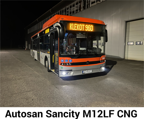 Nadruk Poduszka Autosan Sancity M12LF CNG Klekot - Przód