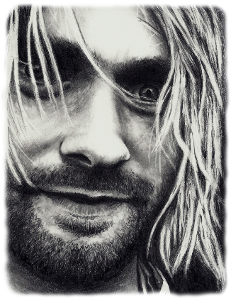 Nadruk Kurt Cobain - Przód