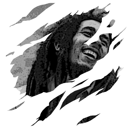 Nadruk damska bob marley - Przód