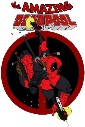 Nadruk the amazing deadpool - Przód