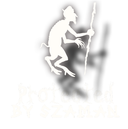 Nadruk Protected By Szaman - Przód