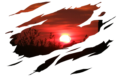 Nadruk zachód słońca - Przód