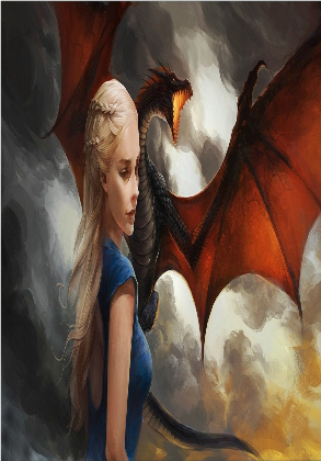 Nadruk khaleesi - Przód