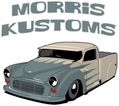 Nadruk morris kustoms - Przód