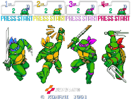 Nadruk turtles ninja - Przód
