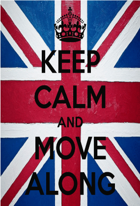 Nadruk KEEP CALM AND MOVE ALONG - Przód