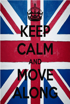 Nadruk KEEP CALM AND MOVE ALONG - Przód