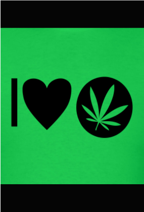 Nadruk I love weed - Przód