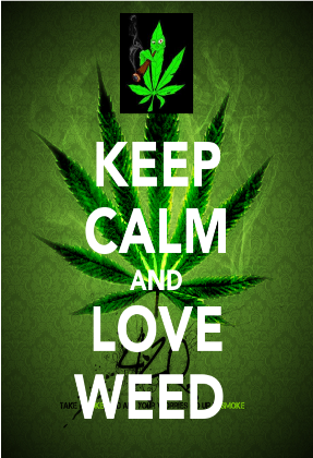 Nadruk I love weed - Przód