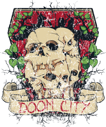 Nadruk Doom city - Przód