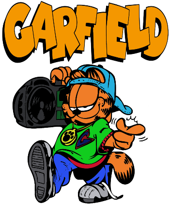 Nadruk garfield - Przód