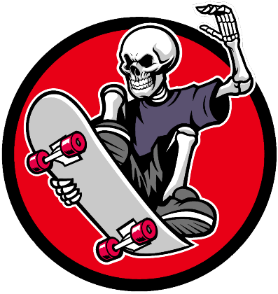 Nadruk skull skater - Przód