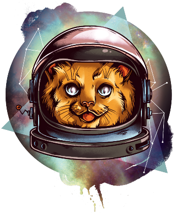 Nadruk Cosmic Kitty - Przód