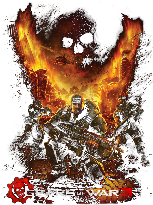 Nadruk gears of war 3 - Przód