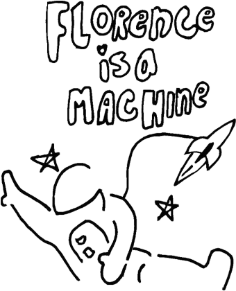 Nadruk Florence + The Machine Kosmonauta - Przód